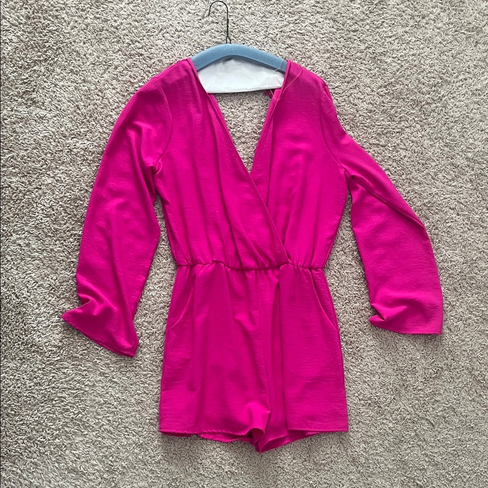 Vibrant Pink Women's Romper